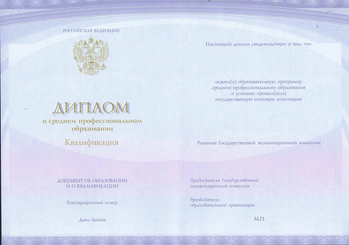 Диплом техникума Спецбланк 2014-2021 годов в Набережных Челнах